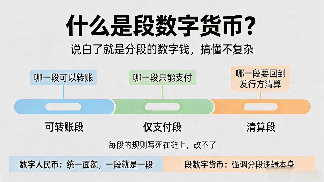 什么是段数字货币？说白了就是分段的数字钱，搞懂不复杂