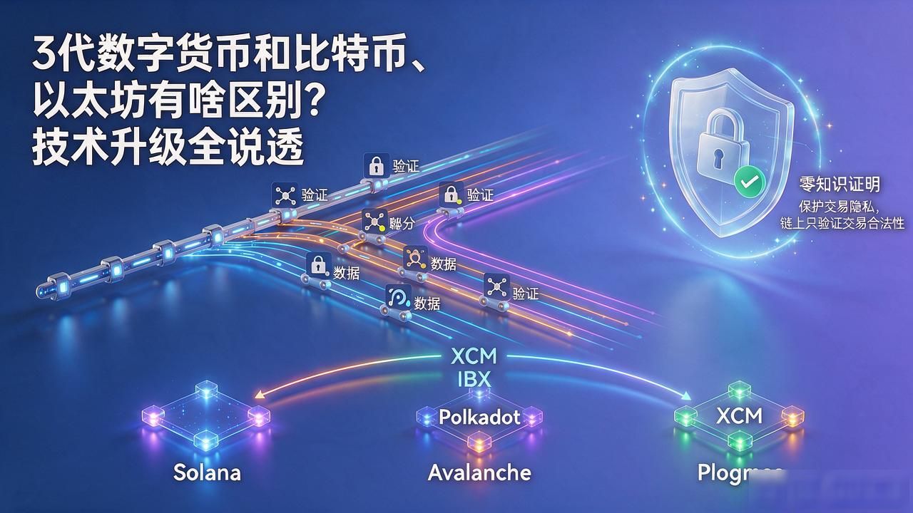 3代数字货币和比特币、以太坊有啥区别？技术升级全说透